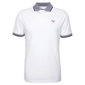 Barbour Hertiage Men's Classic White Cornsay Polo Shirt
