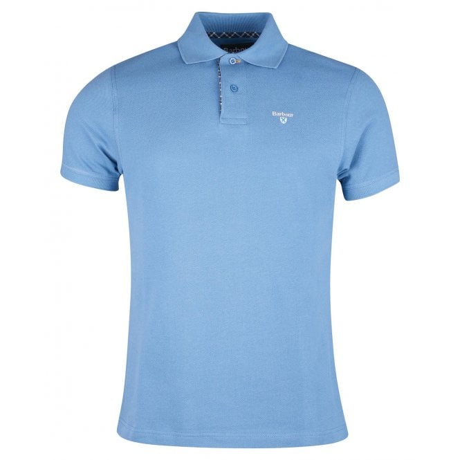 Barbour Heritage Barbour Men's Blue Tartan Pique Polo Shirt