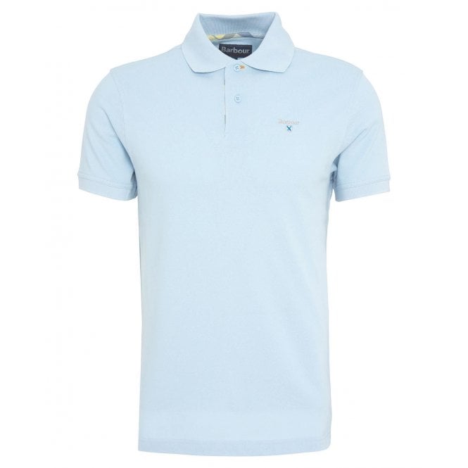 Barbour Heritage Barbour Men's Blue Tartan Pique Polo Shirt