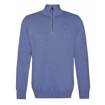 Barbour Men's Bluestone Half Zip Cotton Knitted Jumper
