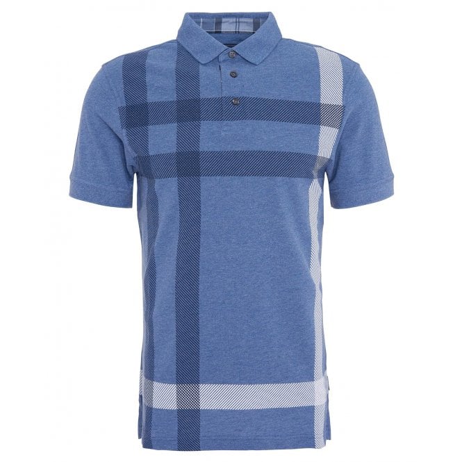 Barbour Heritage Barbour Men's Chambray Blue Blaine Polo Shirt