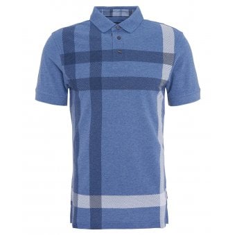 Barbour Men's Chambray Blue Blaine Polo Shirt