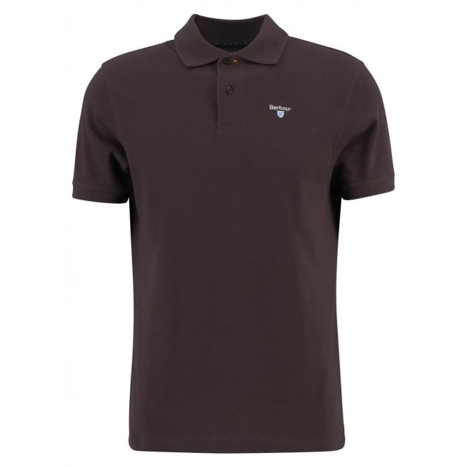 Barbour Heritage Barbour Men's Dark Oak Tartan Pique Polo Shirt