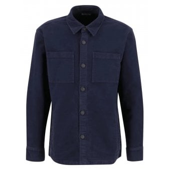 Barbour Men's Navy Moleskin Overshirt
