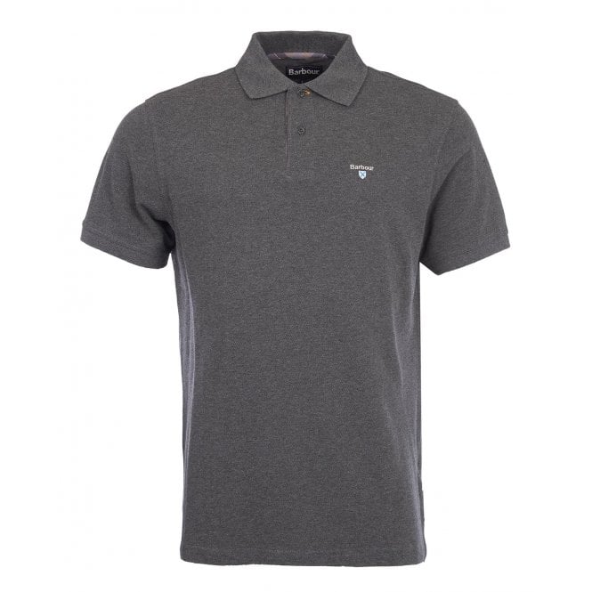 Barbour Heritage Barbour Men's Slate Grey Tartan Pique Polo Shirt