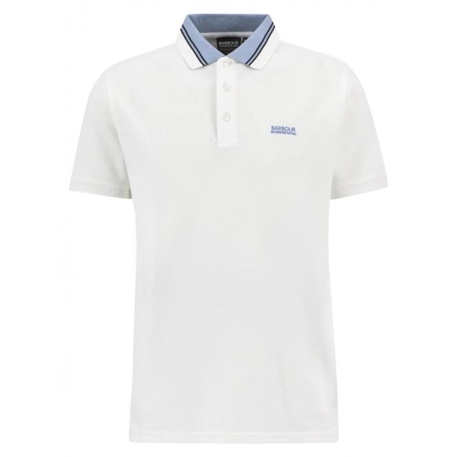 Barbour Heritage Barbour Men's White Bruce Tipped Polo Shirt
