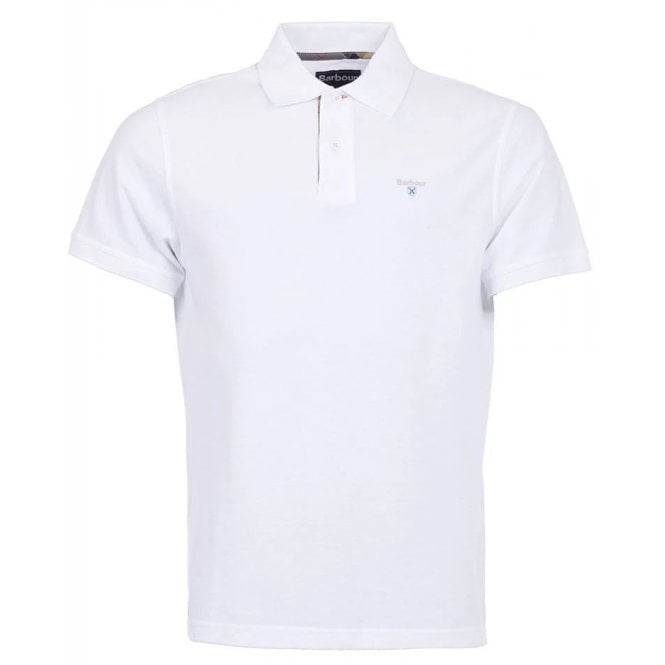 Barbour Heritage Barbour Men's White Tartan Pique Polo Shirt