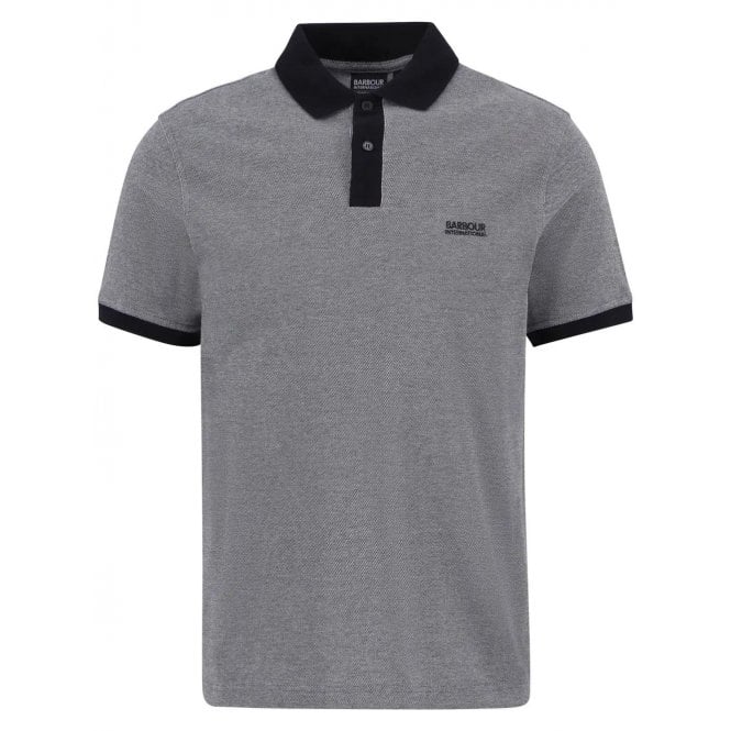 Barbour International Barbour Men's Black Morely Oxford Polo Shirt