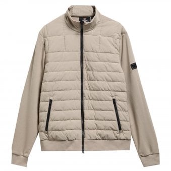 Barbour International Collins Baffle Concrete Quilted Jacket