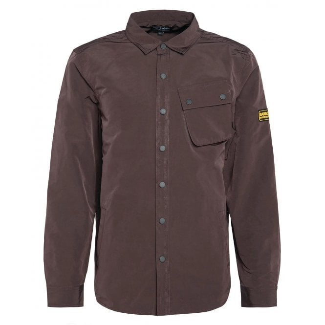 Barbour International Men's Bitter Chocolate Control Overshirt 