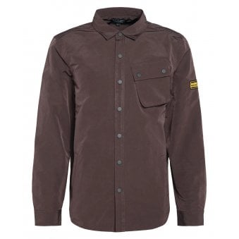 Barbour International Men's Bitter Chocolate Control Overshirt 