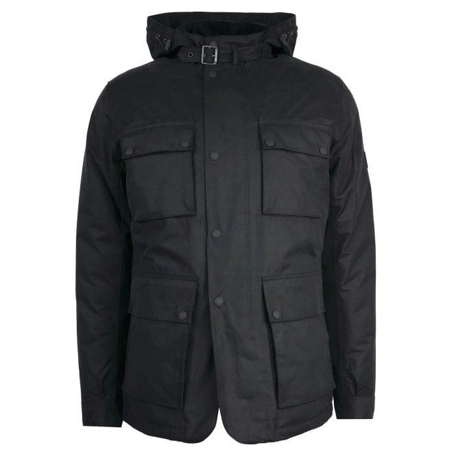 barbour international men's black waterproof handle jacket