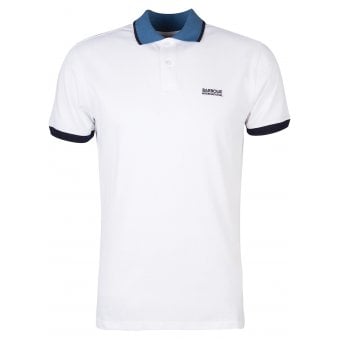 Barbour International Men's White Howall Polo Shirt.