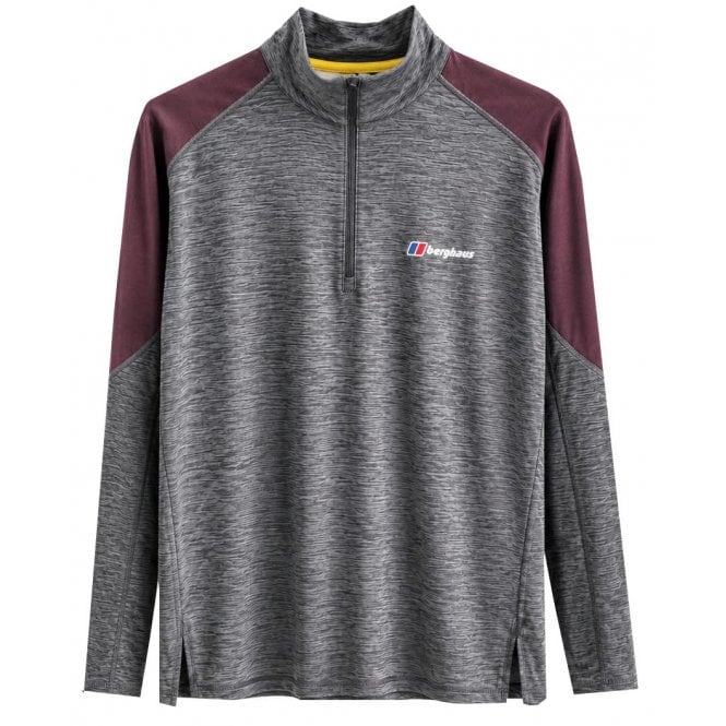 Berghaus Men's Black/Purple Farndale Long Sleeved Tech T-shirt
