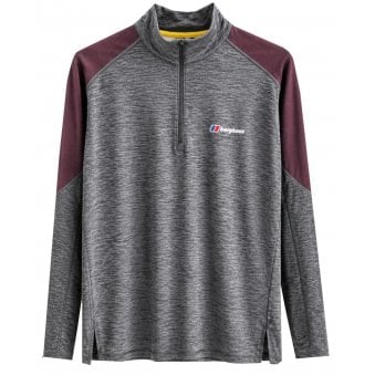 Berghaus Men's Black/Purple Farndale Long Sleeved Tech T-shirt