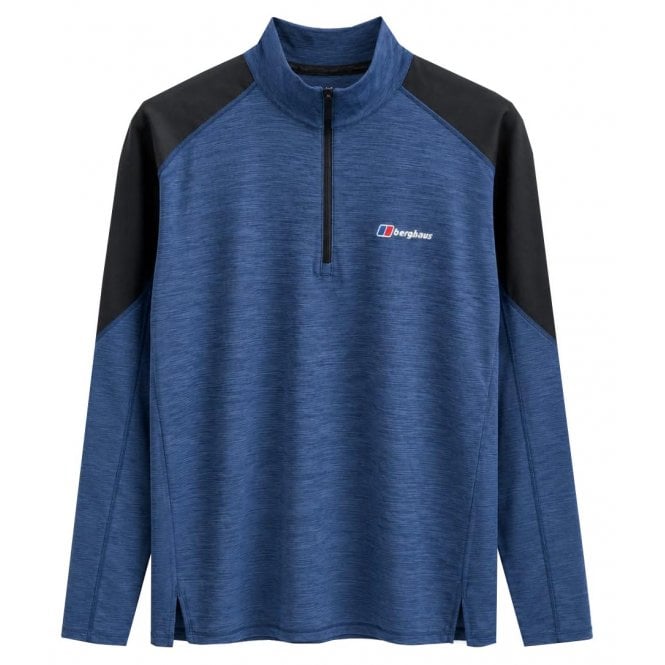 Berghaus Men's Dark Blue/ Black Farndale Long Sleeved Tech T-shirt