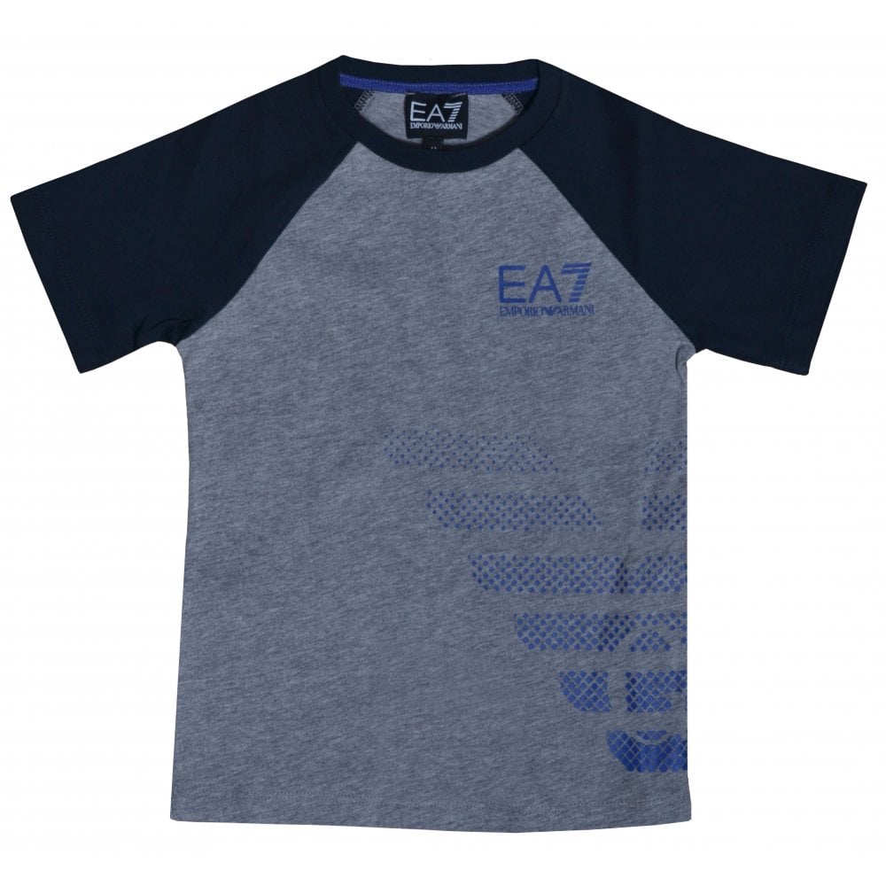 emporio armani boy's medium grey tshirt
