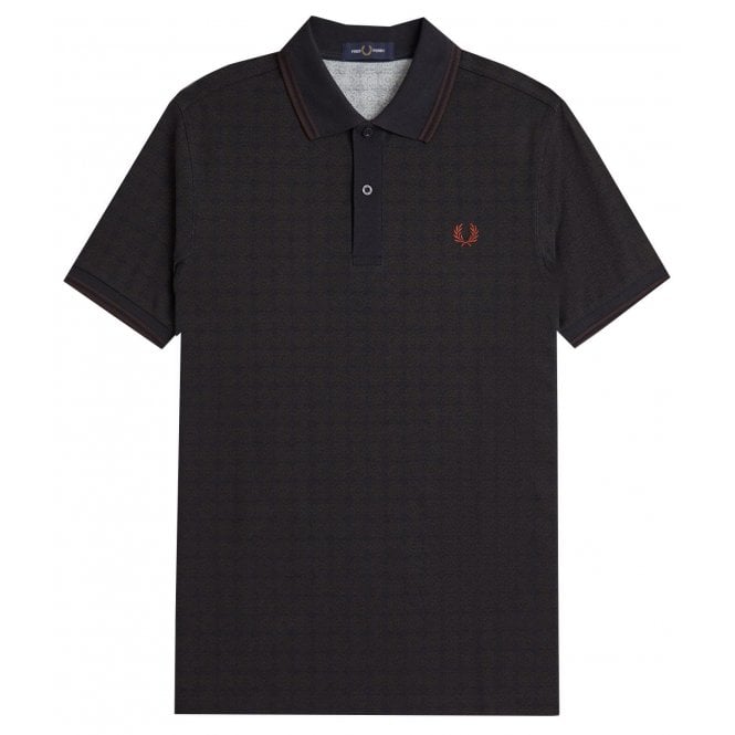 Fred Perry Men's Navy Floral Polo Shirt