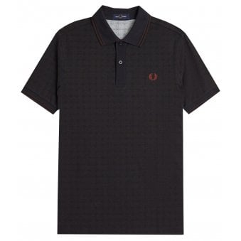 Fred Perry Men's Navy Floral Polo Shirt