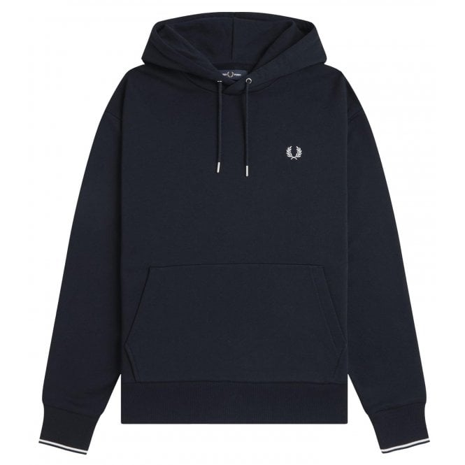 Fred Perry Men's Navy Hooded Sweatshirt