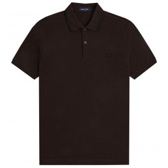 Fred Perry Men's Rich Brown Polo Shirt