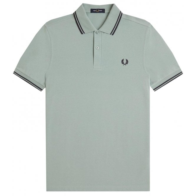 Fred Perry Men's Silver Blue Polo Shirt