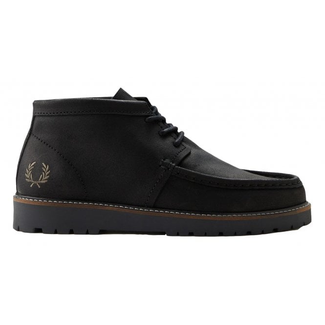 Fred Perry Men's Waxed Suede Black Kenny Boot