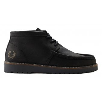 Fred Perry Men's Waxed Suede Black Kenny Boot