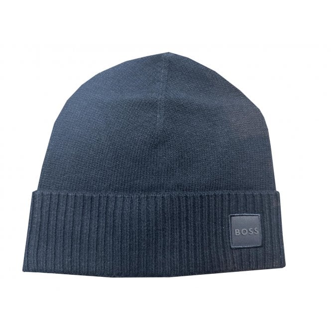 Hugo Boss Accessories Hugo Boss Men's Navy Knitted Akaio Hat