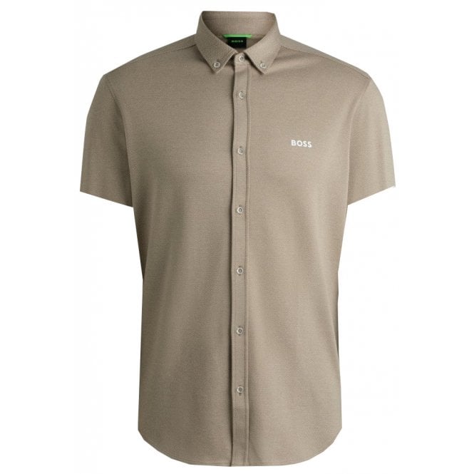 Hugo Boss Athleisure Hugo Boss Beige Motion Short Sleeved Shirt