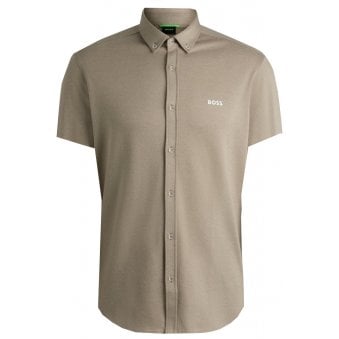 Hugo Boss Beige Motion Short Sleeved Shirt