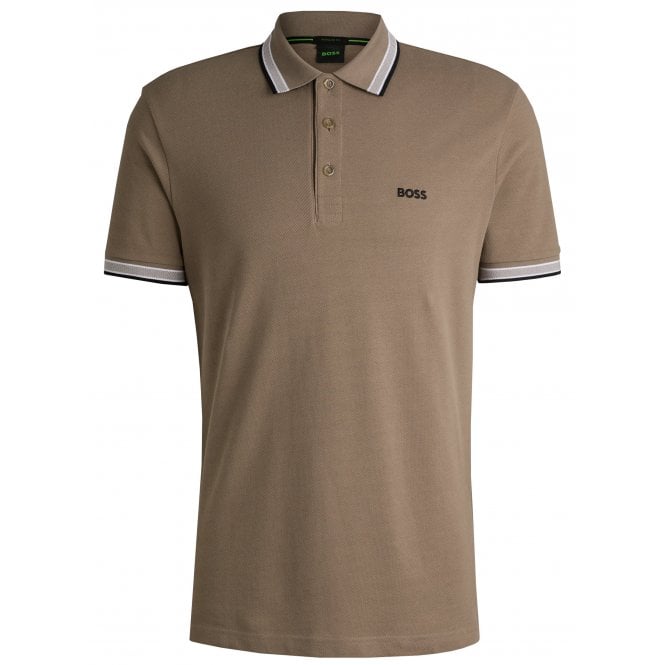 Hugo Boss Athleisure Hugo Boss Dark Beige Paddy Polo Shirt