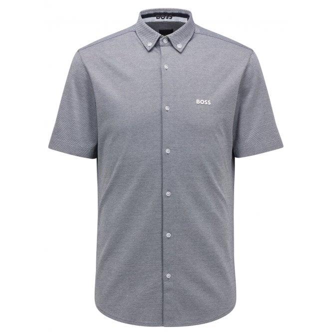 Hugo Boss Athleisure Hugo Boss Dark Grey BIADIA_R Short Sleeved Shirt.