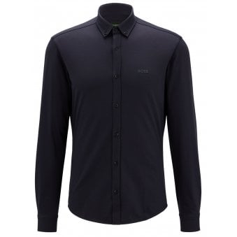 Hugo Boss Dark Navy Biado R Long Sleeved Shirt.