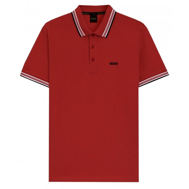 Hugo Boss Athleisure Hugo Boss Dark Red Paddy Polo Shirt