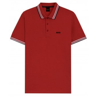 Hugo Boss Dark Red Paddy Polo Shirt