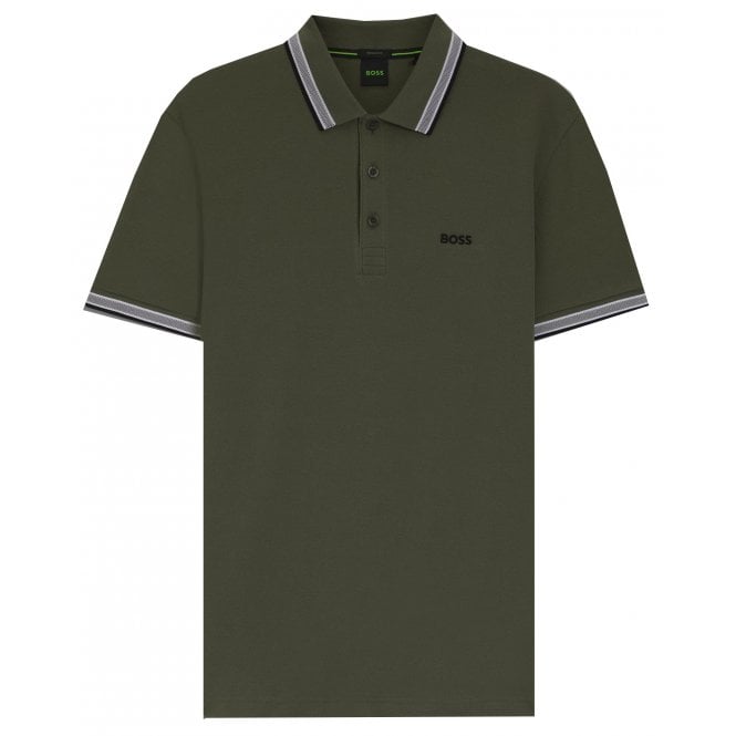 Hugo Boss Athleisure Hugo Boss Khaki Brown Paddy Polo Shirt
