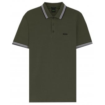 Hugo Boss Khaki Brown Paddy Polo Shirt