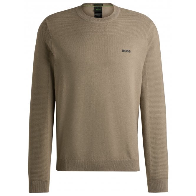 Hugo Boss Athleisure Hugo Boss Men's Beige Momentum Knitted Jumper