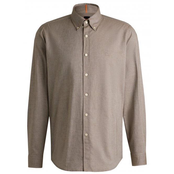 Hugo Boss Athleisure Hugo Boss Men's Beige Ricket Long Sleeved Shirt