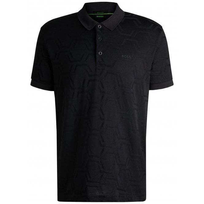 Hugo Boss Athleisure Hugo Boss Men's Black HexaQuilt Paddy Polo Shirt