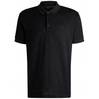 Hugo Boss Men's Black HexaQuilt Paddy Polo Shirt