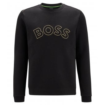 Hugo Boss Men's Black Salbo Iconic Sweatshirt.