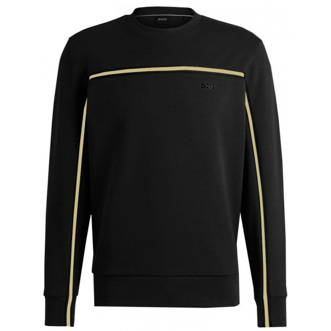 Hugo Boss Athleisure Hugo Boss Men's Black Salbo Sweatshirt with Taping