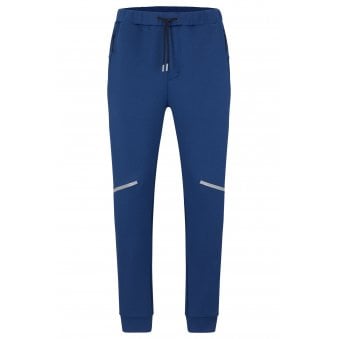 Hugo Boss Men's Blue Hicon Tracksuit Bottoms With Reflective Detail.
