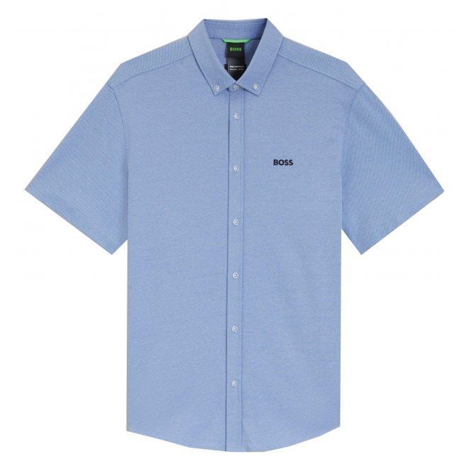 Hugo Boss Athleisure Hugo Boss Men's Blue Short Sleeved Motion Shirt