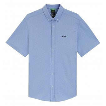 Hugo Boss Men's Blue Short Sleeved Motion Shirt