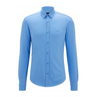 Hugo Boss Men's Bright Blue BIADO R Long Sleeved Shirt
