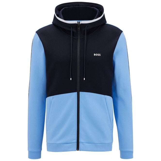 Hugo Boss Athleisure Hugo Boss Men's Bright Blue Saggy Zip Up Hoodie