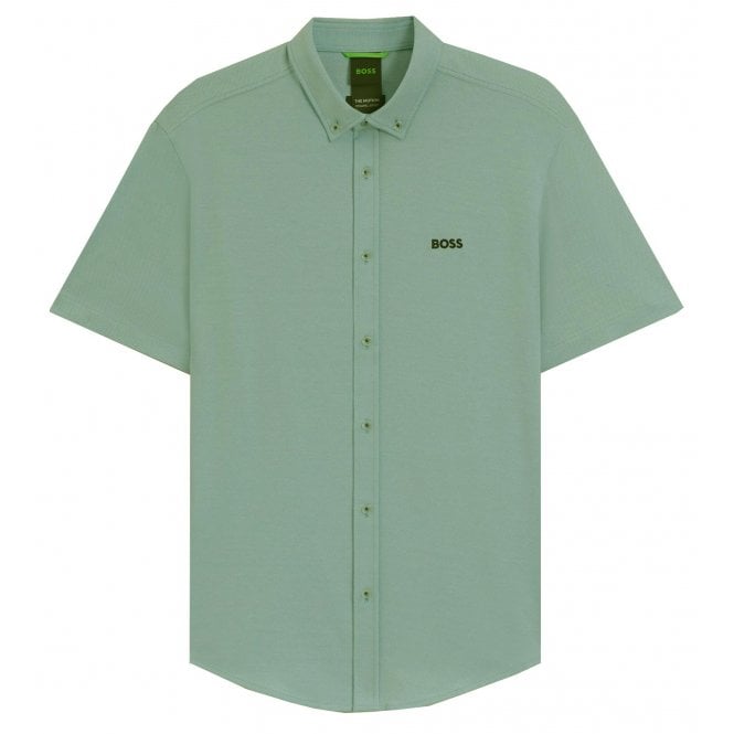 Hugo Boss Athleisure Hugo Boss Men's Green Motion Short Sleeved Shirt